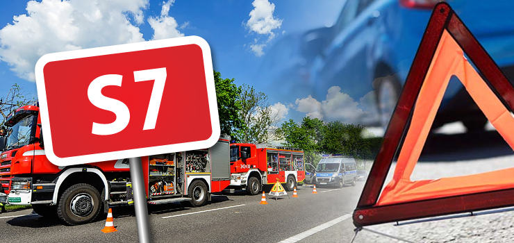 UWAGA! Kolizja�aut na drodze S7 przed Nowym Dworem w kieruneku Gda�ska