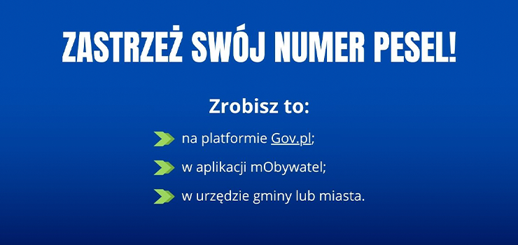 Mieszka�cu, zastrze� sw�j numer pesel!