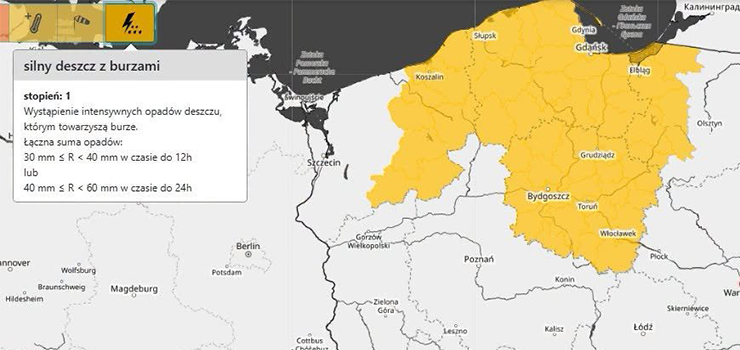 Aktualne ostrzeżenia meteorologiczne IMGW-PIB
