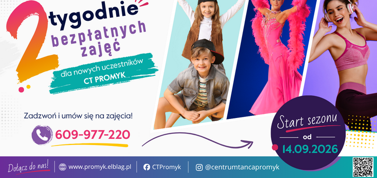 Dwa tygodnie bezpłatnych zajęć w Centrum Tańca Promyk. Start już 14 września!
