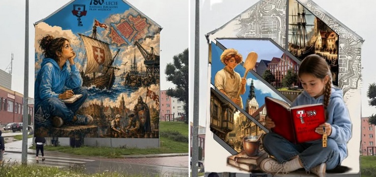 „AI zamiast prawdziwego artysty”. Burza wokół muralu na 780-lecie Elbląga