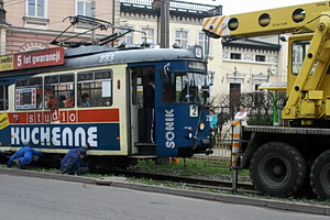 Przez godzin ruch tramwajw by sparaliowany