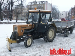 Elblg walczy ze niegiem