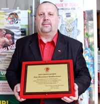Hieronim Kozakiewicz wyrniony przez prezesa Polskiego Zwizku Bokserskiego