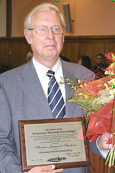  Honorowy Obywatel Elblga, Hans-Jurgen Schuch, w SP 4
