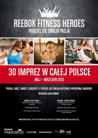 Weź udział w treningu i zostań bohaterem Reebok Fitness, już w niedzielę na Pl. Jagiellończyka