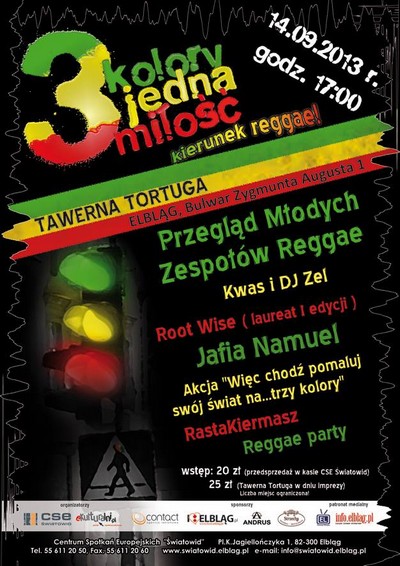 Trzy kolory, jedna mio. Zespoy Reggae ju 14 wrzenia zagoszcz w Elblgu