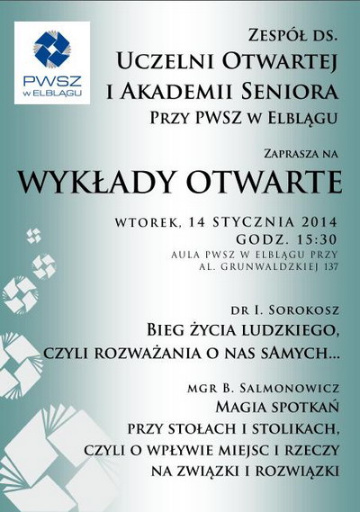 Wykady otwarte w PWSZ-wstp wolny!