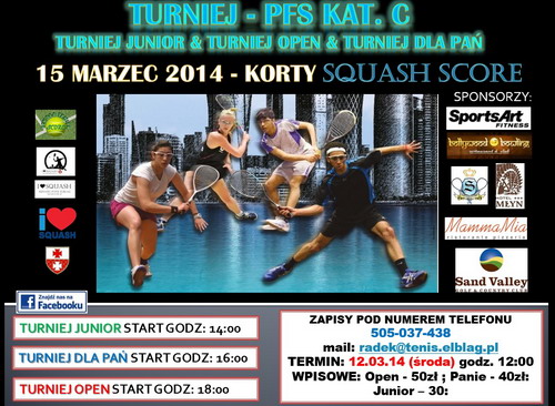 Ju wkrtce wielkie wito squash - Wiosenny Turniej Squash w Score