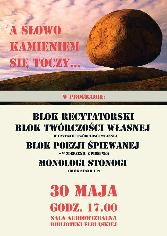 Recytacja, poezja piewana, stand-up w bibliotece
