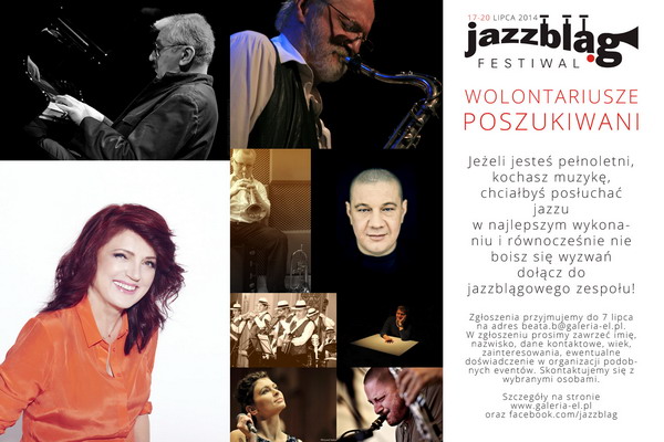 Poszukiwani wolontariusze do pomocy przy festiwalu Jazzblg