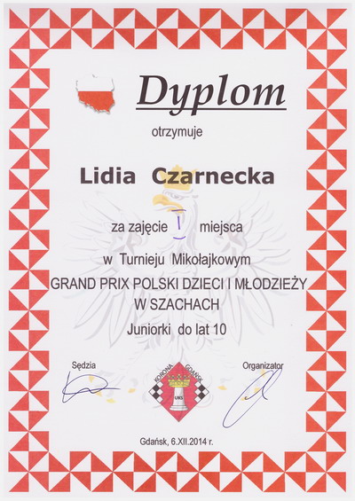 Kolejne zwycistwo Lidii Czarneckiej (szachy)