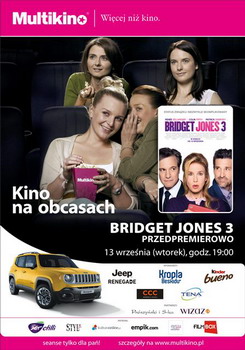 „Bridget Jones 3” przedpremierowo 13 wrzenia w ramach cyklu  „Kino na Obcasach” - wygraj bilety