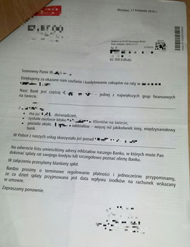 Nie bra kredytu, ale dosta z banku list dotyczcy spaty poyczki. Policjanci ostrzegaj przed oszustami