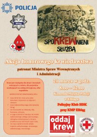 Jutro zbirka krwi w komendzie – „ SpoKREWnieni sub”