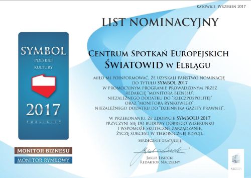 Nominacja do tytuu Symbol Polskiej Kultury 2017