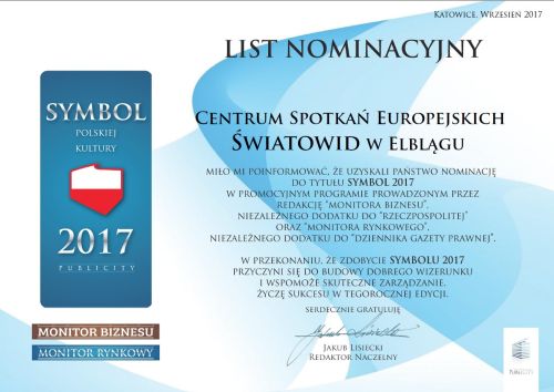 Nominacja do tytułu Symbol Polskiej Kultury 2017