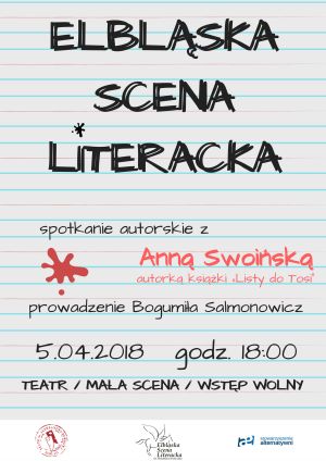 Elbląska Scena Literacka. Spotkanie autorskie z Anną Swoińską