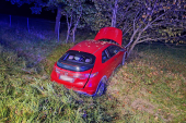 Honda Civic wypadła z drogi S22#1