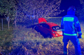 Honda Civic wypadła z drogi S22#2