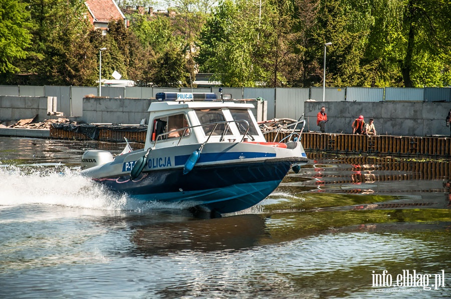 Patrol elblskiej policji wodnej, fot. 30