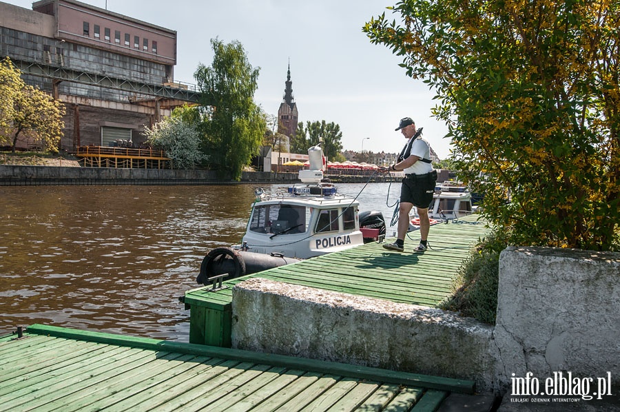 Patrol elblskiej policji wodnej, fot. 55