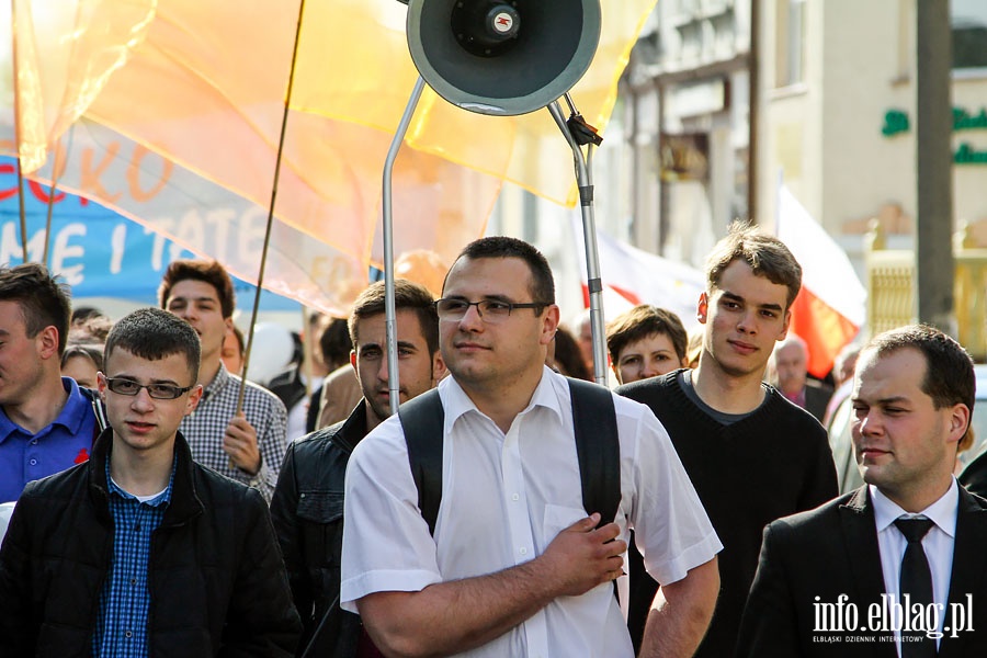 IV Marsz w obronie ycia i rodziny - Elblg 1.06.2014r., fot. 18