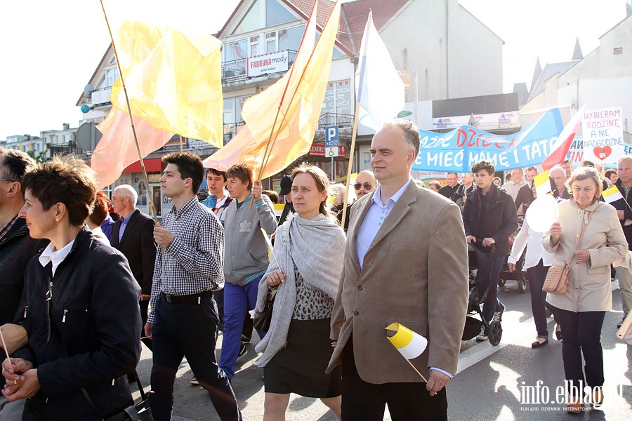 IV Marsz w obronie ycia i rodziny - Elblg 1.06.2014r., fot. 21