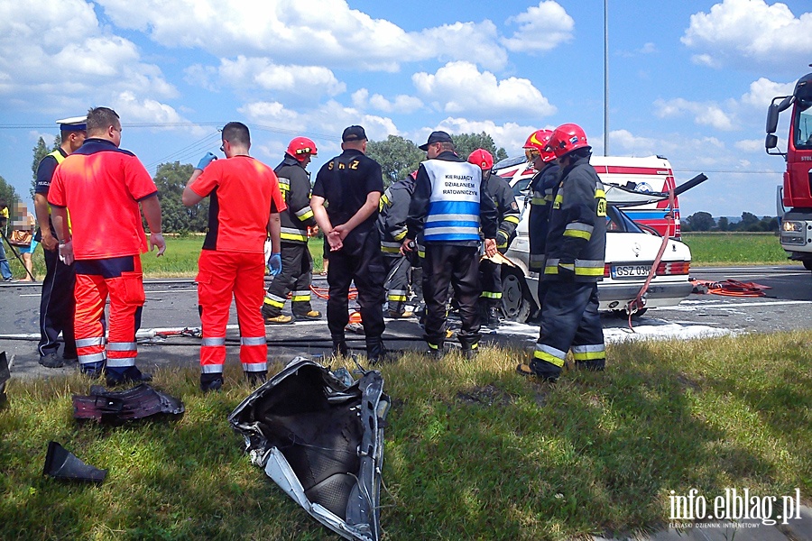 miertelny wypadek na "sidemce" pod Elblgiem, fot. 1