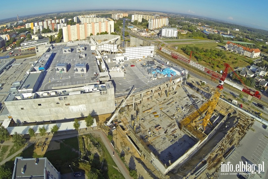 Rozbudowa Centrum Handlowego Ogrody w Elblągu z perspektywy lotu ptaka, fot. 3