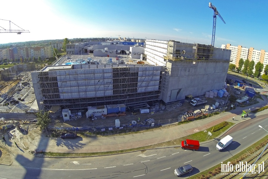 Rozbudowa Centrum Handlowego Ogrody w Elblgu z perspektywy lotu ptaka, fot. 8