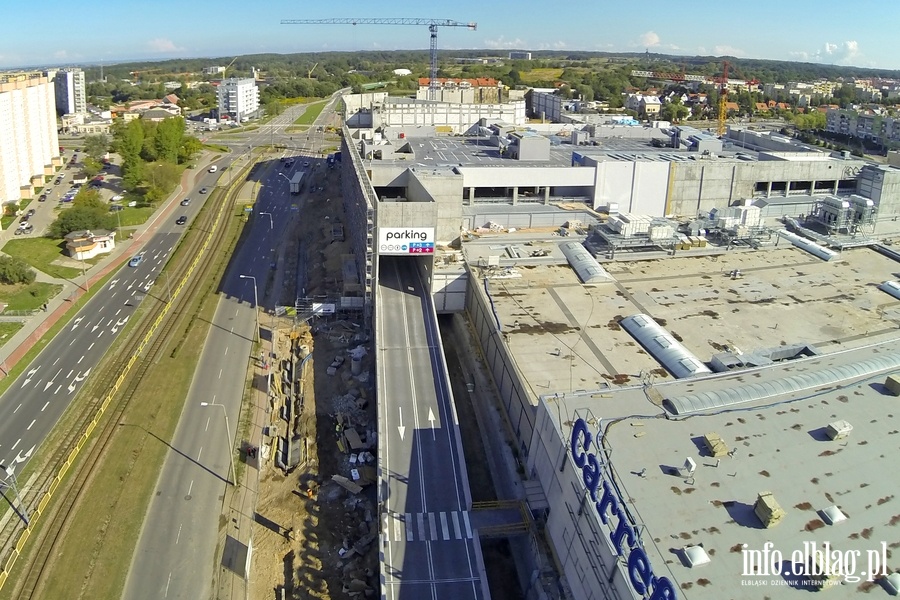 Rozbudowa Centrum Handlowego Ogrody w Elblągu z perspektywy lotu ptaka, fot. 16