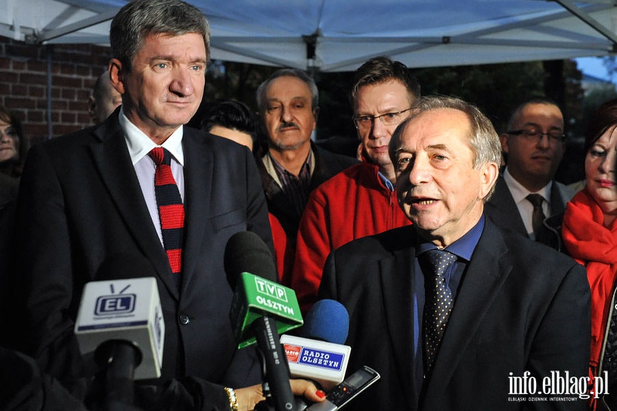 Jerzy Wenderlich , Janusz Nowak i Wadysaw Makut na spotkaniu SLD w Elblgu, fot. 8