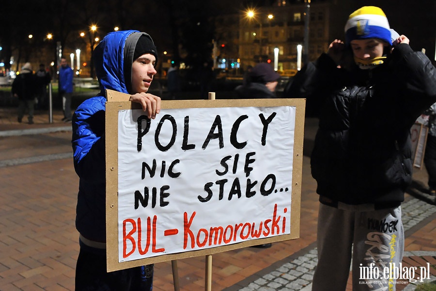 Elblnie wyszli na ulic protestujc przeciwko faszerstwom wyborczym, fot. 14