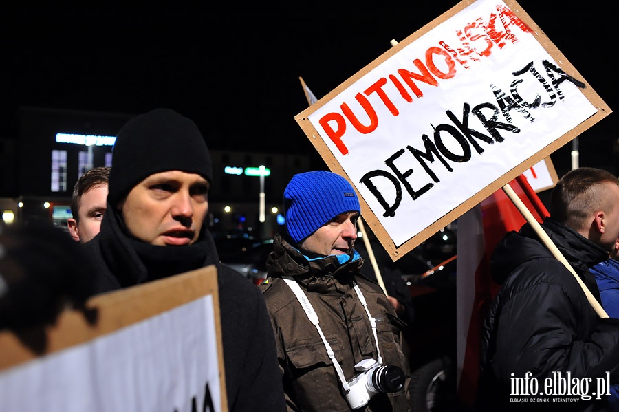 Elblnie wyszli na ulic protestujc przeciwko faszerstwom wyborczym, fot. 21