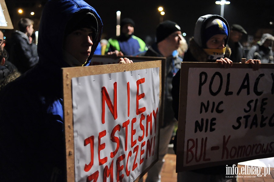 Elblnie wyszli na ulic protestujc przeciwko faszerstwom wyborczym, fot. 33