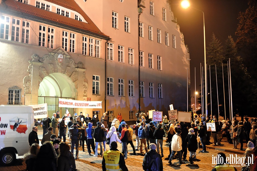 Elblnie wyszli na ulic protestujc przeciwko faszerstwom wyborczym, fot. 65