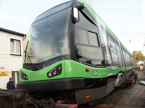 Przyjazd pierwszego z sześciu nowych tramwajów, fot. 1