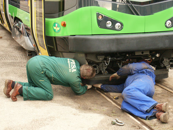 Przyjazd pierwszego z szeciu nowych tramwajw, fot. 2