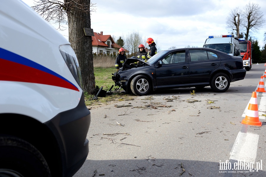 Fromborska: octavi uderzyli w drzewo. Jedna osoba w szpitalu, fot. 9