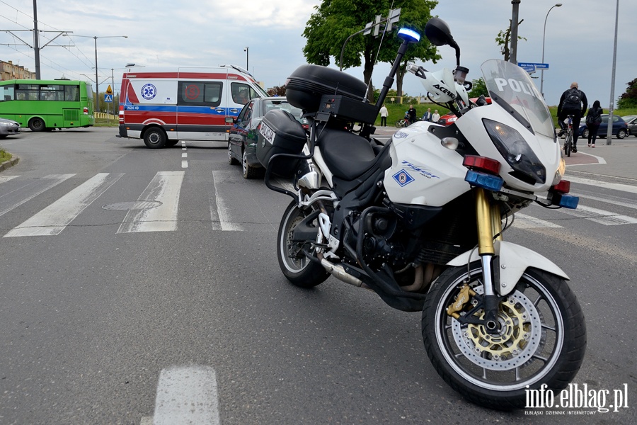 Pk. Dbka: potrcenie na przejciu. Pieszy wbieg na czerwonym wietle, fot. 8