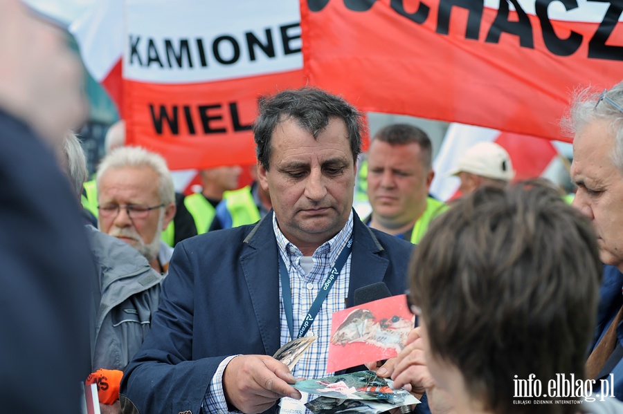 Blokada drogi NR 7. Protest rybakw, fot. 1