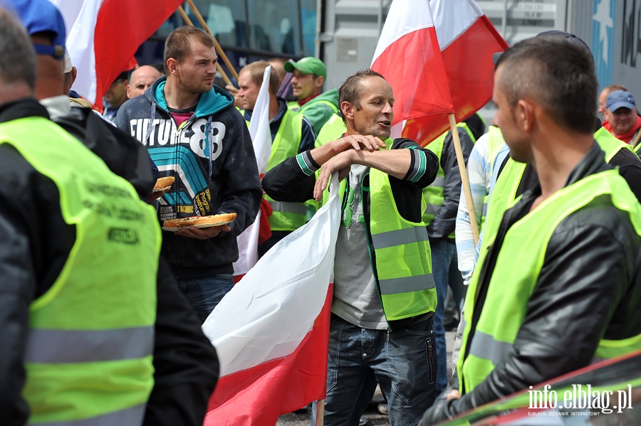 Blokada drogi NR 7. Protest rybakw, fot. 3