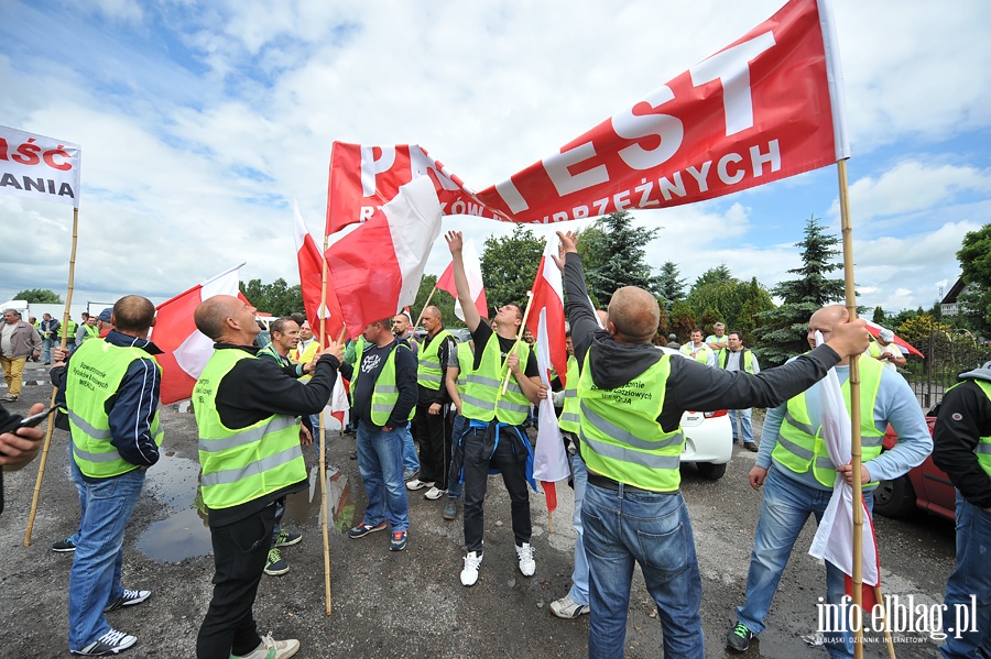 Blokada drogi NR 7. Protest rybaków, fot. 8