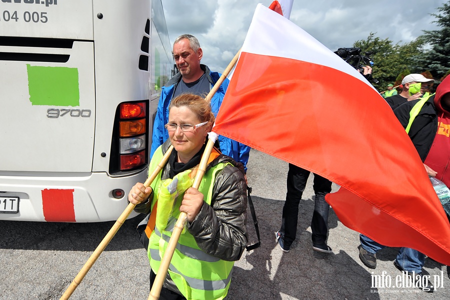 Blokada drogi NR 7. Protest rybaków, fot. 17