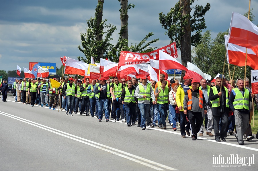 Blokada drogi NR 7. Protest rybakw, fot. 27