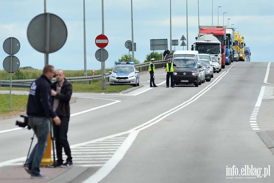 Blokada drogi NR 7. Protest rybaków, fot. 29