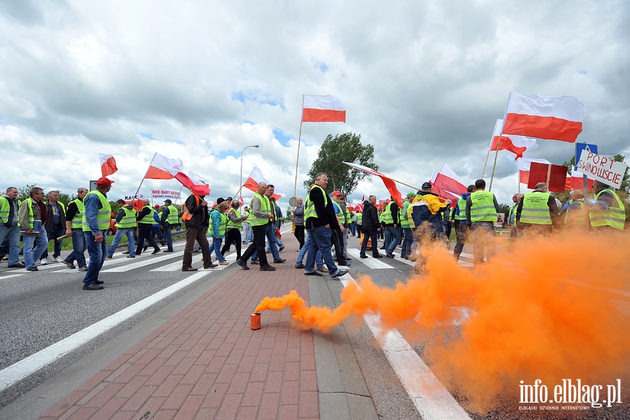 Blokada drogi NR 7. Protest rybakw, fot. 34