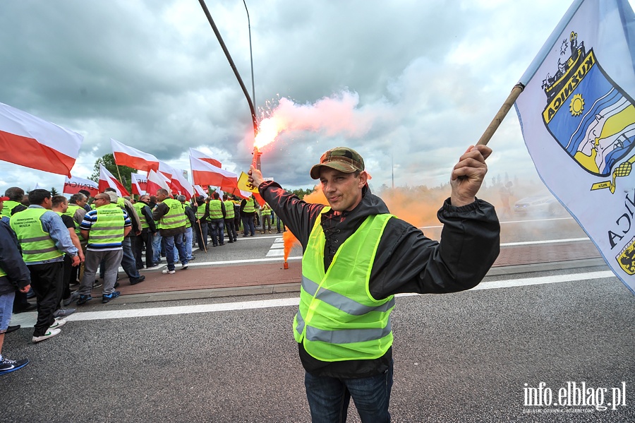 Blokada drogi NR 7. Protest rybakw, fot. 35