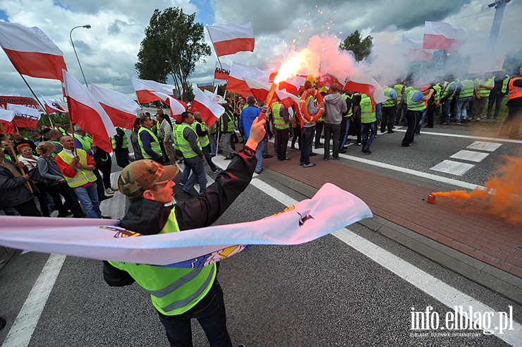 Blokada drogi NR 7. Protest rybakw, fot. 38